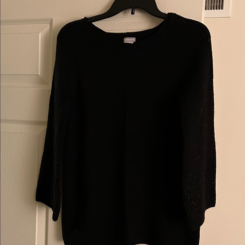 Chico's Black Crew Neck Sweater